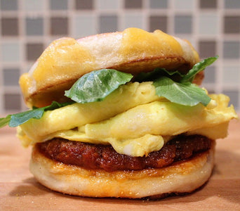 SPICY NDUJA SAUSAGE & TILLAMOOK CHEESE BREAKFAST SANDWICH